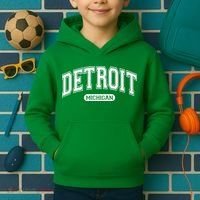 Detroit Michigan Area Code 313 Front And Back Kids Hoodie thumb 2
