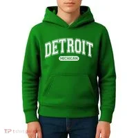Detroit Michigan Area Code 313 Front And Back Kids Hoodie thumb 4