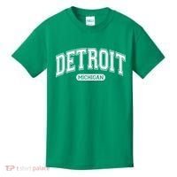 Detroit Michigan Area Code 313 Front And Back Kids T-Shirt thumb 0