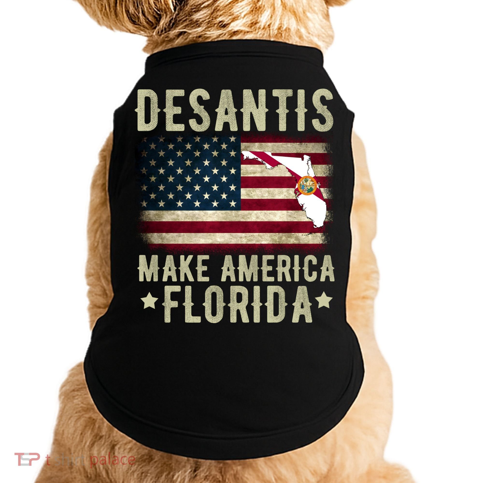 DeSantis Make America Florida US Flag Doggie Tank