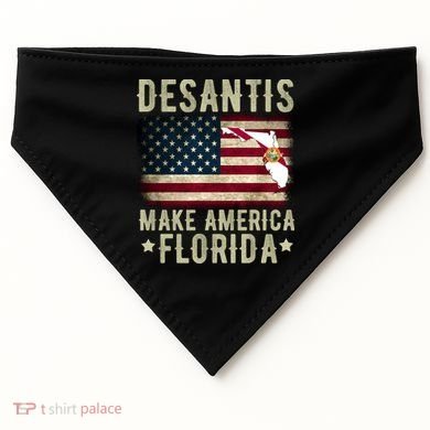 DeSantis Make America Florida US Flag USA-Made Doggie Bandana