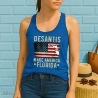 DeSantis Make America Florida US Flag Women's Tank Top thumb 2