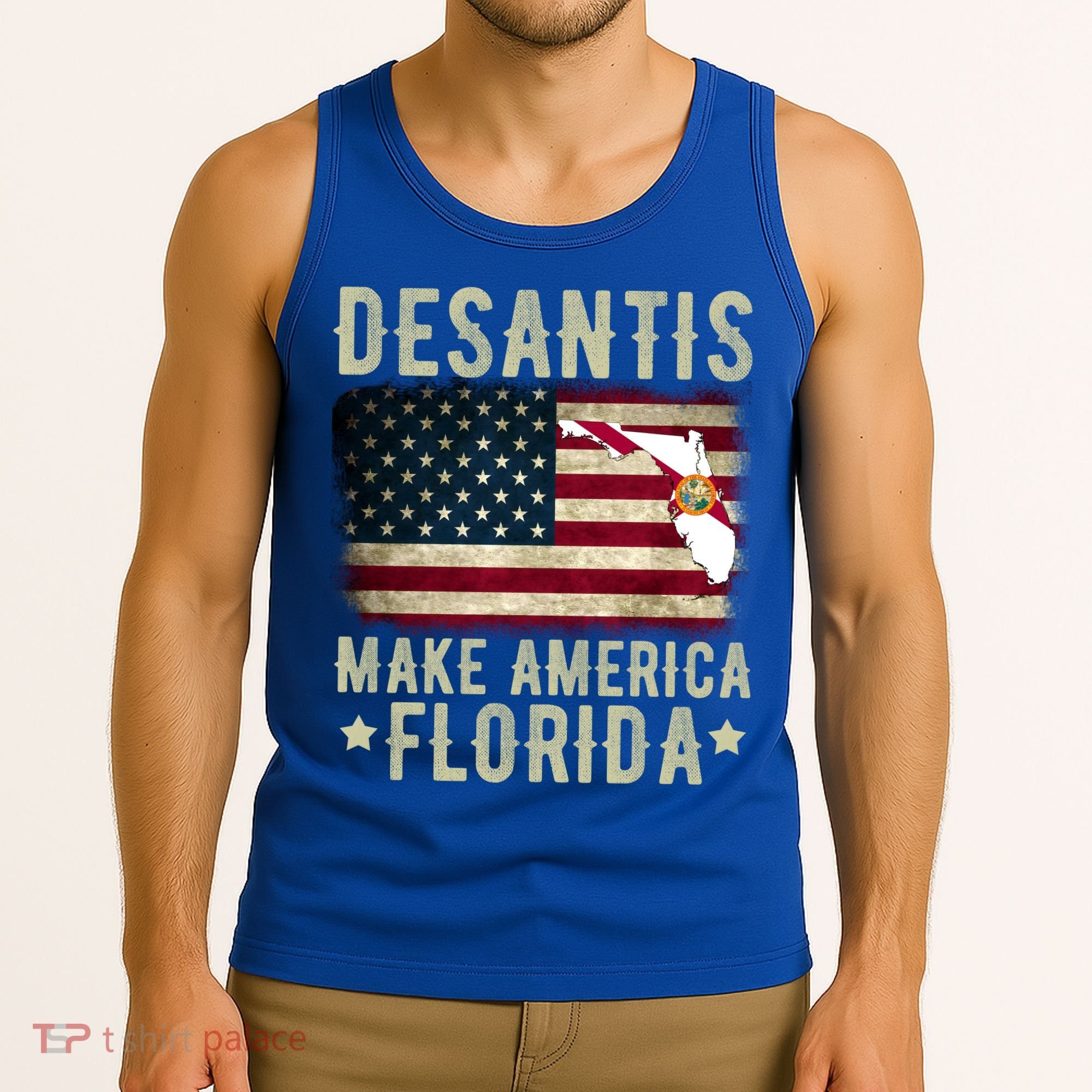 DeSantis Make America Florida US Flag Tank Top