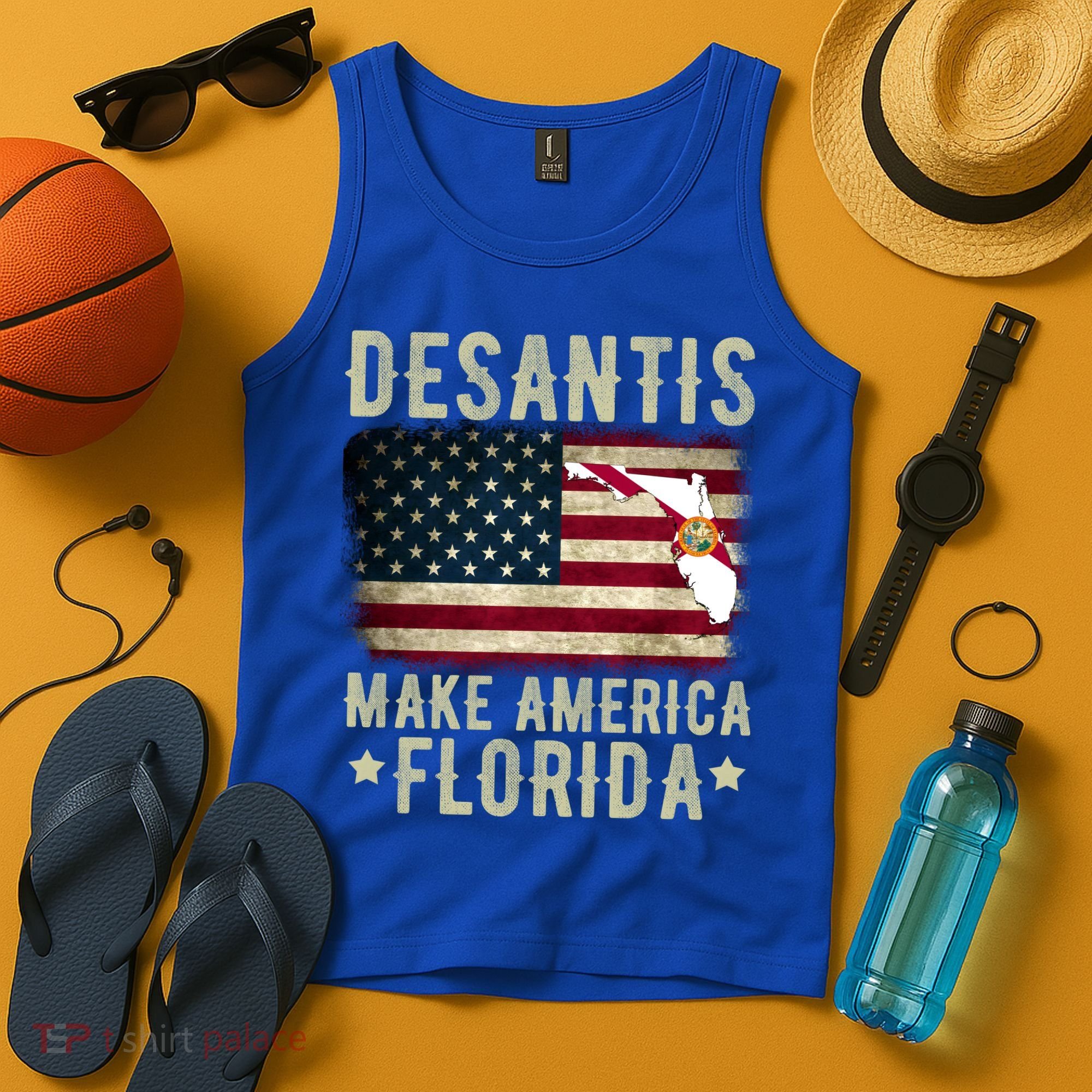 DeSantis Make America Florida US Flag Tank Top