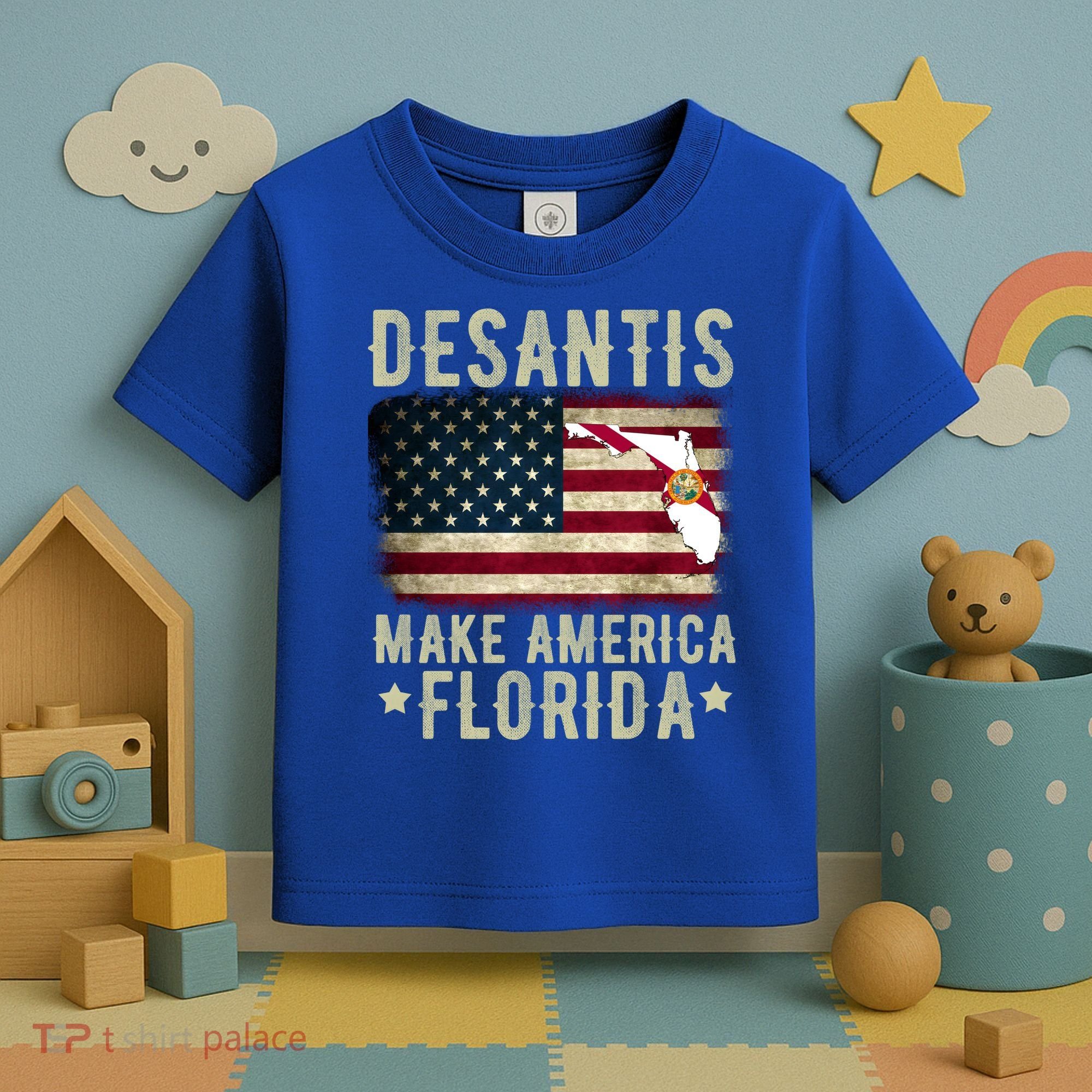 DeSantis Make America Florida US Flag Toddler T-Shirt