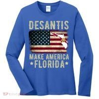 DeSantis Make America Florida US Flag Women's Long Sleeve Shirt thumb 0