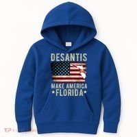 DeSantis Make America Florida US Flag Kids Hoodie thumb 0