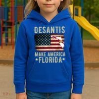 DeSantis Make America Florida US Flag Kids Hoodie thumb 3