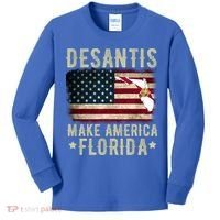 DeSantis Make America Florida US Flag Kids Long Sleeve Shirt thumb 0