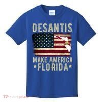 DeSantis Make America Florida US Flag Kids T-Shirt thumb 0