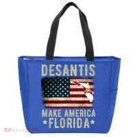 DeSantis Make America Florida US Flag Tote Bag thumb 0