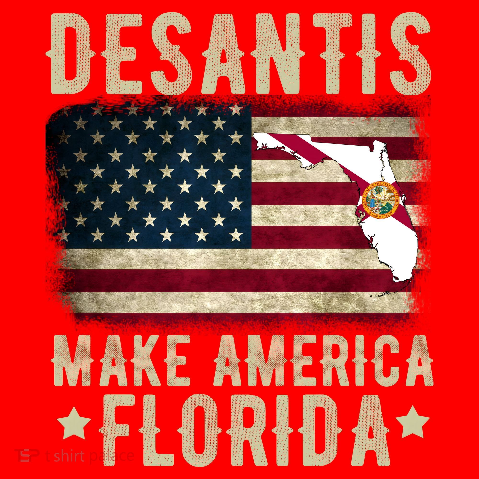 DeSantis Make America Florida US Flag Santa Hat