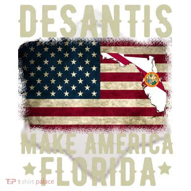 DeSantis Make America Florida US Flag Ceramic Ornament