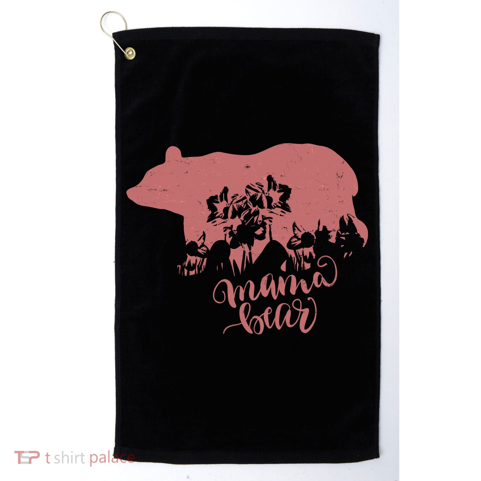 Distressed Mama Bear Golf Towel