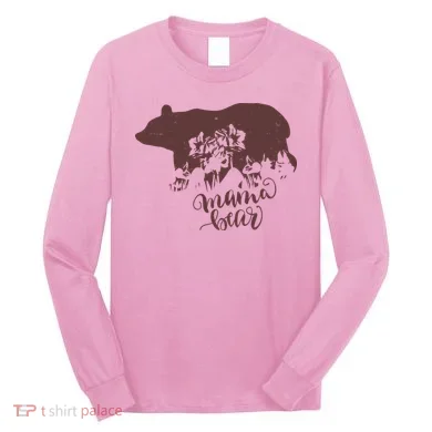 Distressed Mama Bear Long Sleeve Shirt