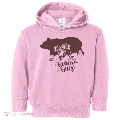 Distressed Mama Bear Toddler Hoodie