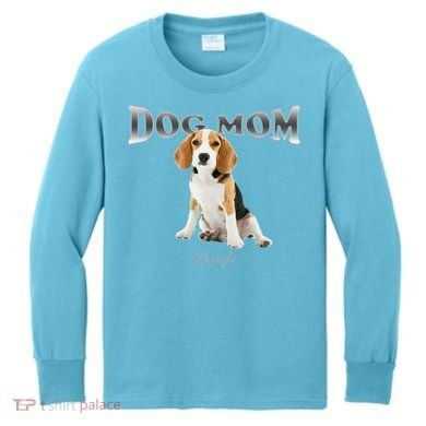 Dog Mom Beagle Designed In Watercolor Gift Kids Long Sleeve Shirt