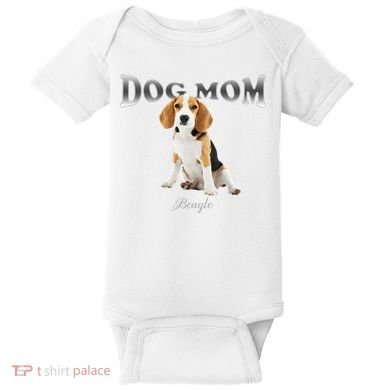 Dog Mom Beagle Designed In Watercolor Gift Baby Bodysuit