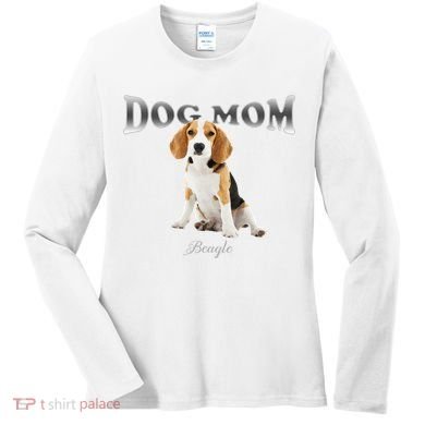 Dog Mom Beagle Designed In Watercolor Gift Women's Long Sleeve Shirt
