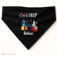 Dubai Melanin Black Women Trip Birthday Crew Vacation USA-Made Doggie Bandana thumb 0