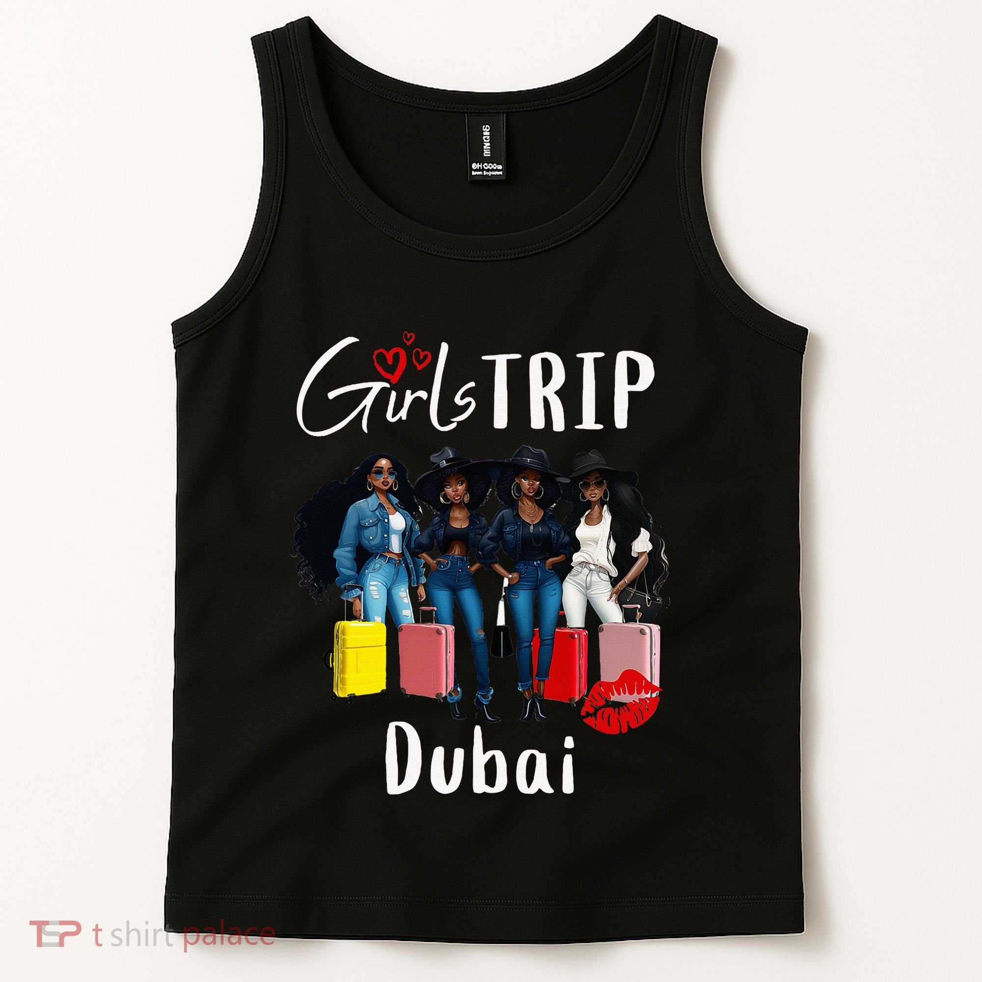Dubai Melanin Black Women Trip Birthday Crew Vacation Tank Top
