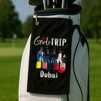 Dubai Melanin Black Women Trip Birthday Crew Vacation Golf Towel thumb 2
