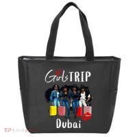 Dubai Melanin Black Women Trip Birthday Crew Vacation Tote Bag thumb 0