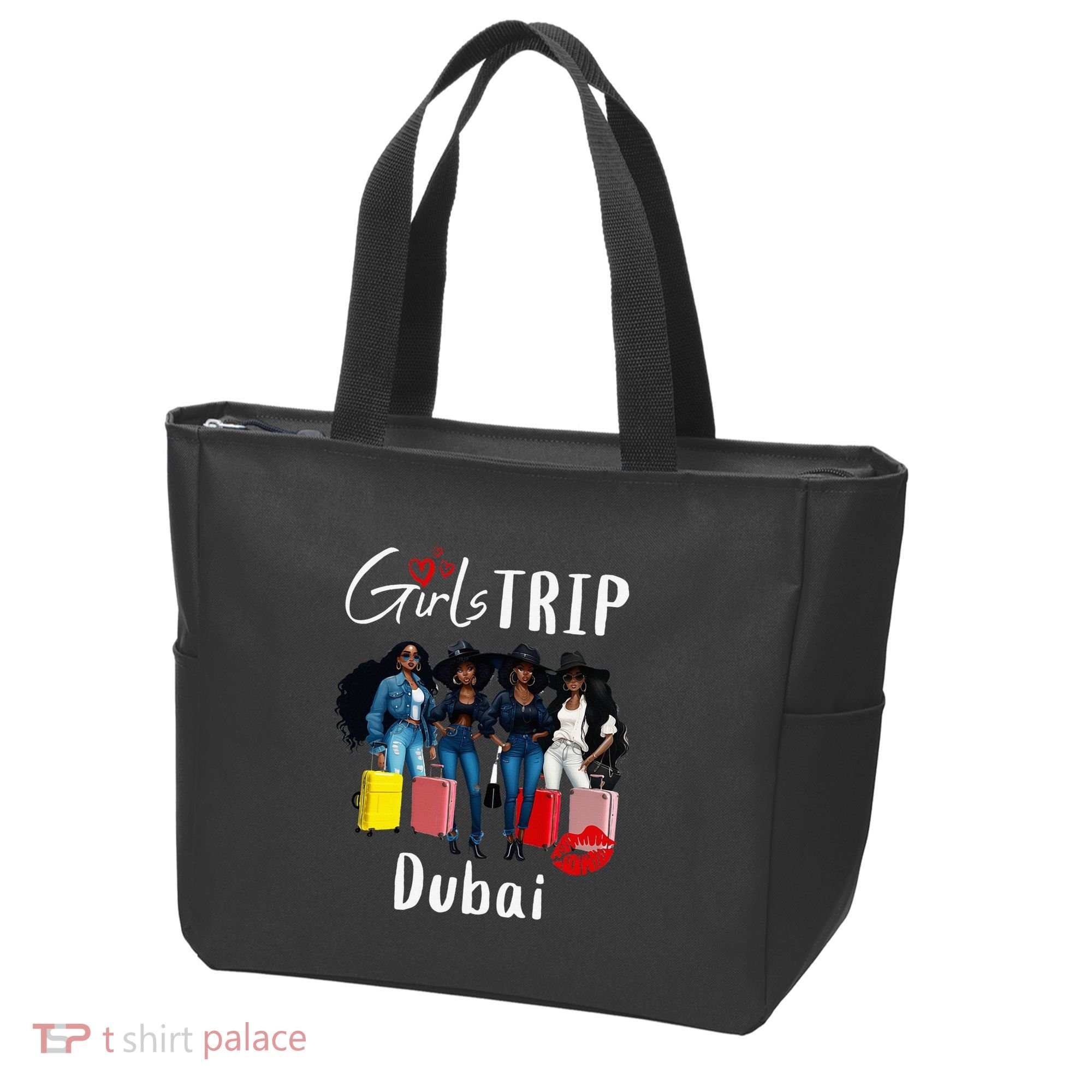 Dubai Melanin Black Women Trip Birthday Crew Vacation Tote Bag
