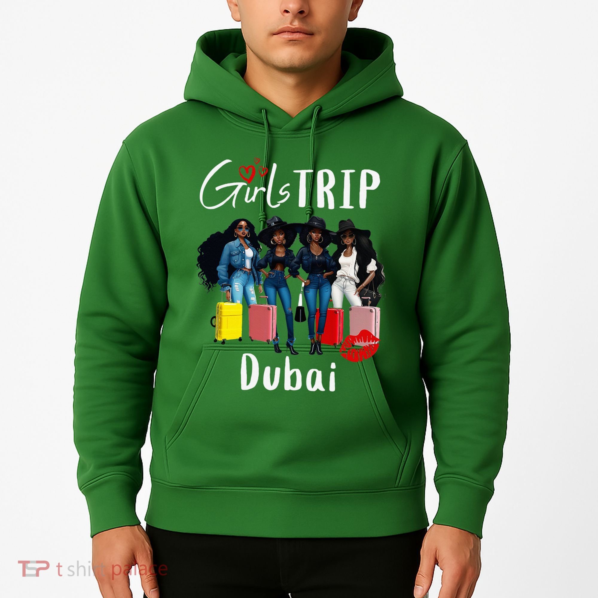 Dubai Melanin Black Women Trip Birthday Crew Vacation Hoodie