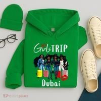 Dubai Melanin Black Women Trip Birthday Crew Vacation Hoodie thumb 4