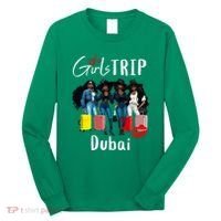 Dubai Melanin Black Women Trip Birthday Crew Vacation Long Sleeve Shirt thumb 0