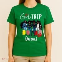 Dubai Melanin Black Women Trip Birthday Crew Vacation T-Shirt thumb 4