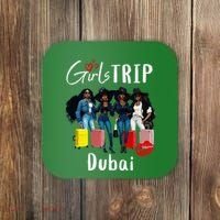 Dubai Melanin Black Women Trip Birthday Crew Vacation Coaster thumb 0
