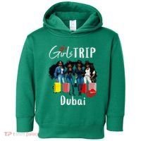 Dubai Melanin Black Women Trip Birthday Crew Vacation Toddler Hoodie thumb 0