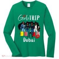 Dubai Melanin Black Women Trip Birthday Crew Vacation Women's Long Sleeve Shirt thumb 0