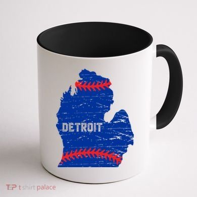 Detroit Michigan Baseball Coffee Mug back