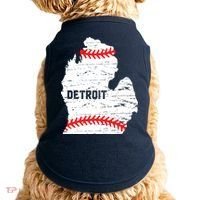 Detroit Michigan Baseball Doggie Tank thumb 0