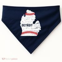 Detroit Michigan Baseball USA-Made Doggie Bandana thumb 0