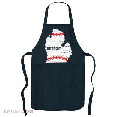 Detroit Michigan Baseball Apron