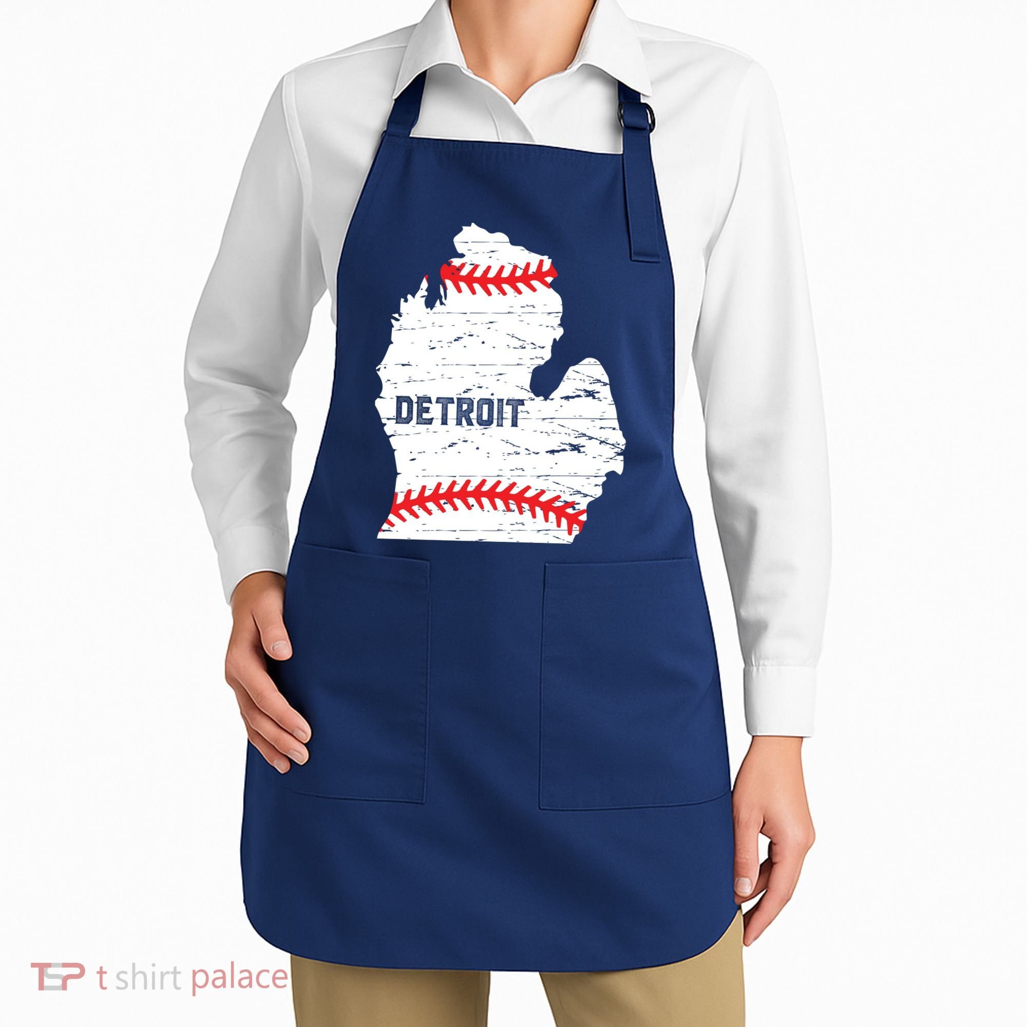 Detroit Michigan Baseball Apron