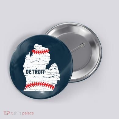 Detroit Michigan Baseball Button