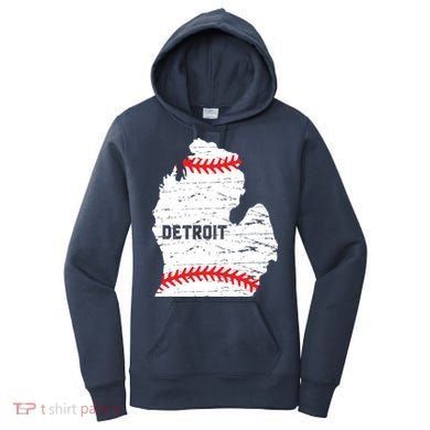 Detroit Michigan Baseball Women's Hoodie