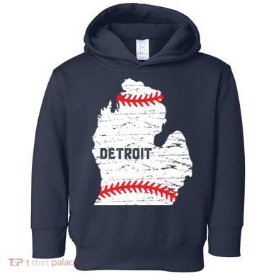 Detroit Michigan Baseball Toddler Hoodie