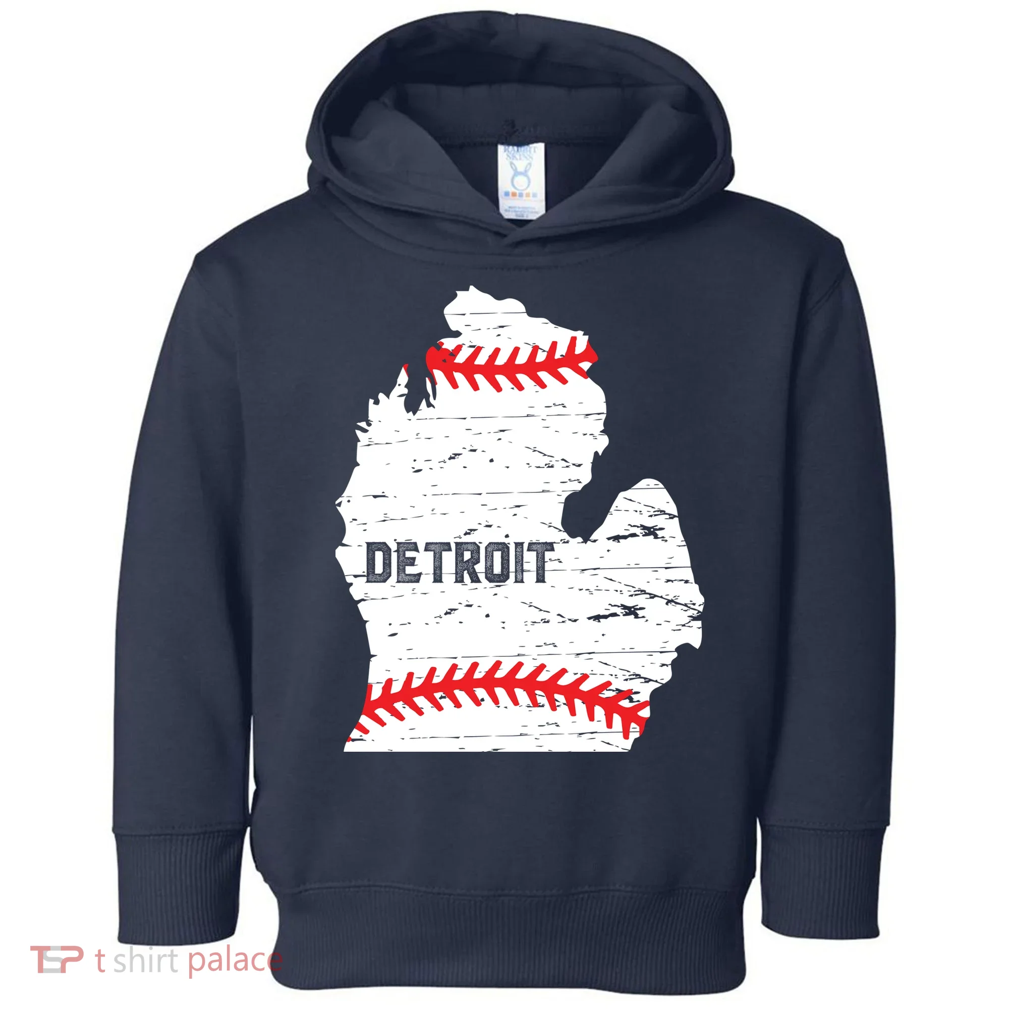 Detroit Michigan Baseball Toddler Hoodie