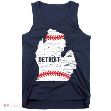 Detroit Michigan Baseball Tank Top