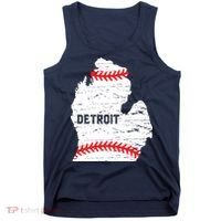 Detroit Michigan Baseball Tank Top thumb 0