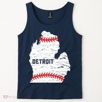 Detroit Michigan Baseball Tank Top thumb 2