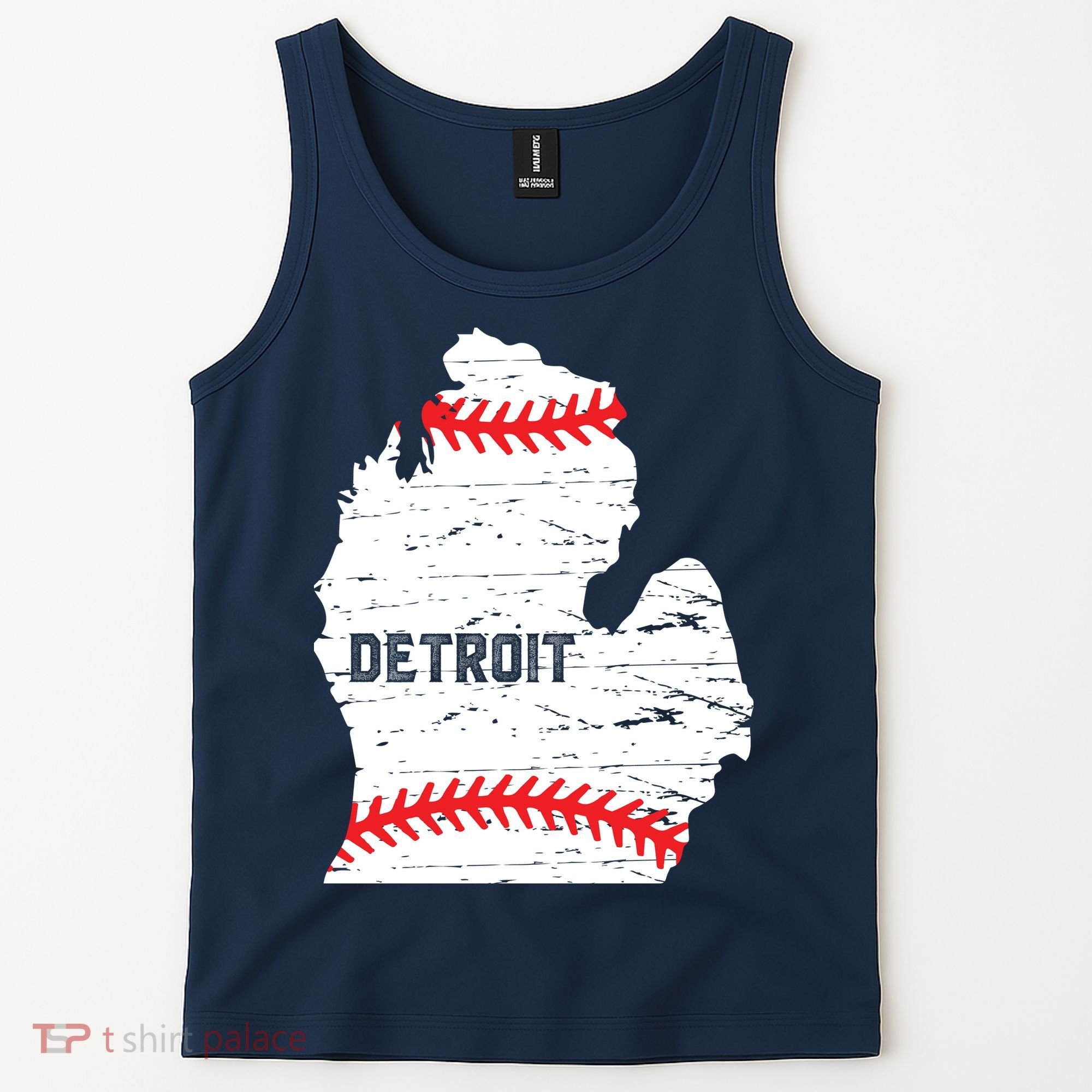 Detroit Michigan Baseball Tank Top