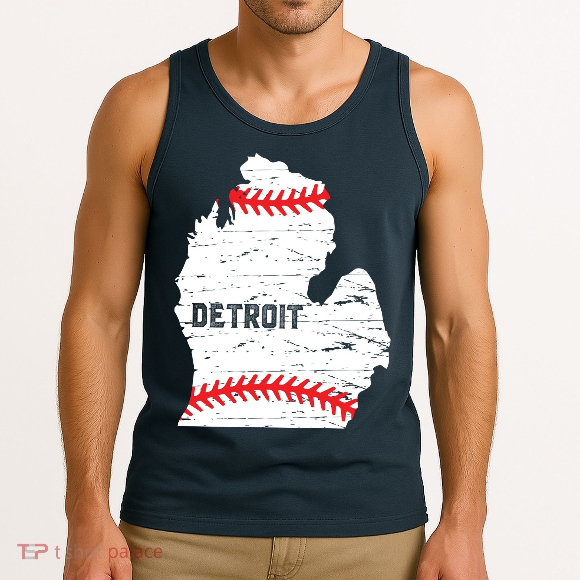 Detroit Michigan Baseball Tank Top