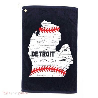 Detroit Michigan Baseball Golf Towel
